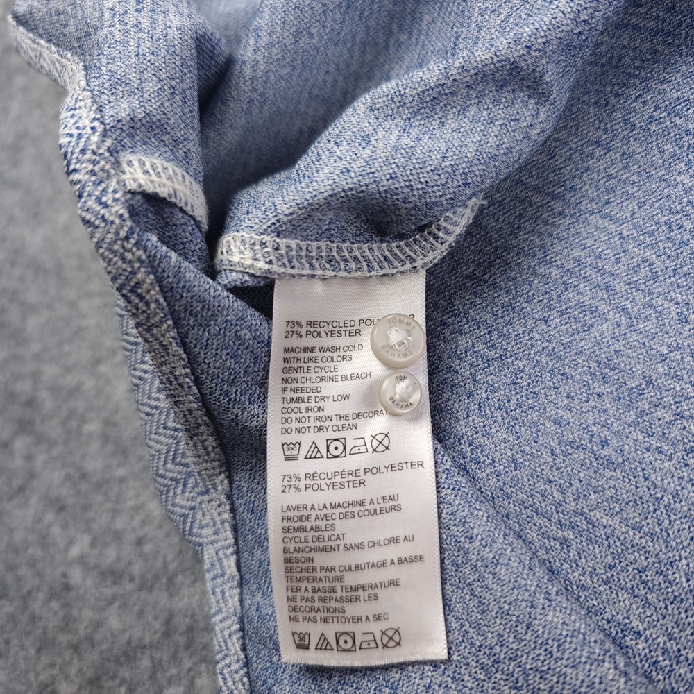 Tommy Bahama San Lucio Stretch Shirt Mens 2XB Blue Herringbone Long Sleeve - Picture 10 of 12